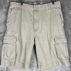 Cargo Supply Mens Khaki Tan Cotton Twill Cargo Shorts Size 36 MRTS04-2416